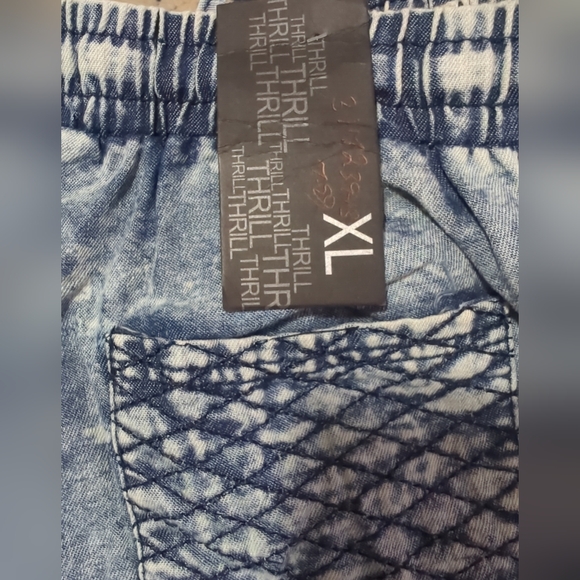 ➡️NWT Denim Jogger Pants with Textured Pockets Size XL - Picture 2 of 12